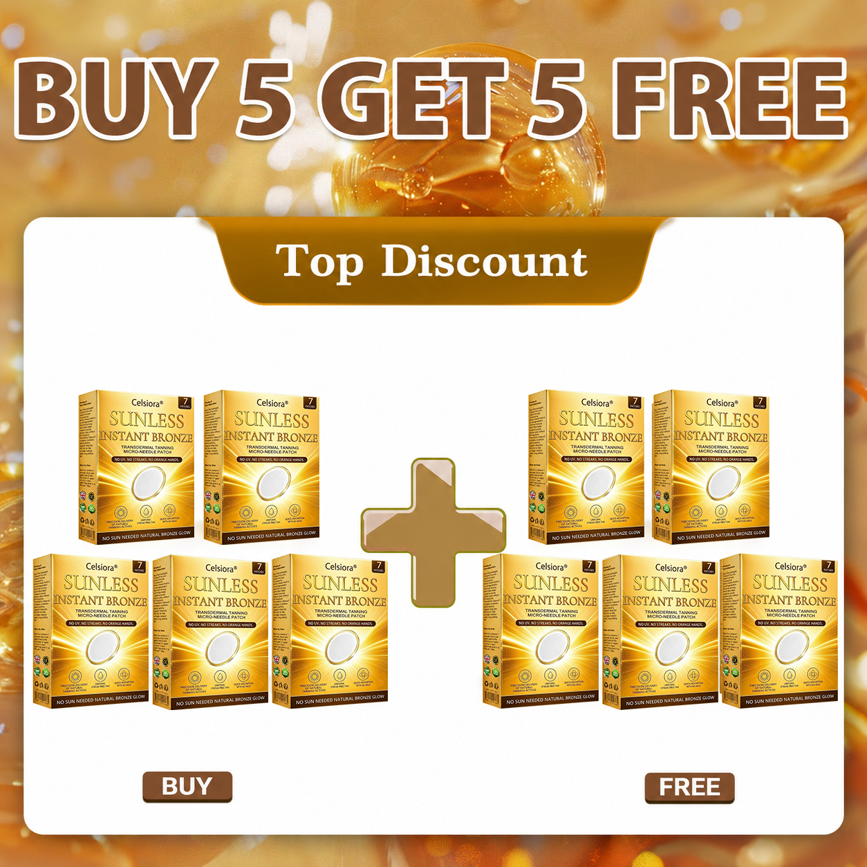 ☀️ Celsiora® 𝐒𝐮𝐧𝐥𝐞𝐬𝐬 𝐈𝐧𝐬𝐭𝐚𝐧𝐭 𝐁𝐫𝐨𝐧𝐳𝐞 𝐓𝐚𝐧𝐧𝐢𝐧𝐠 𝐌𝐢𝐜𝐫𝐨𝐧𝐞𝐞𝐝𝐥𝐞 𝐏𝐚𝐭𝐜𝐡