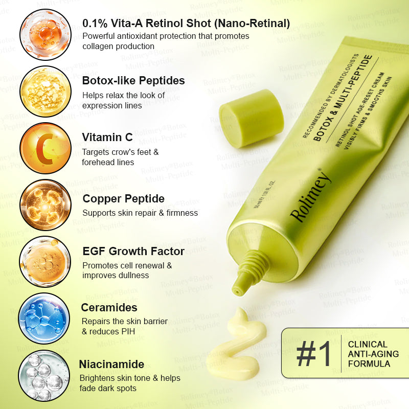 🏅🌿🎊Rolimey® Multi-Peptide Retinol Shot Wrinkle-Lift Cream