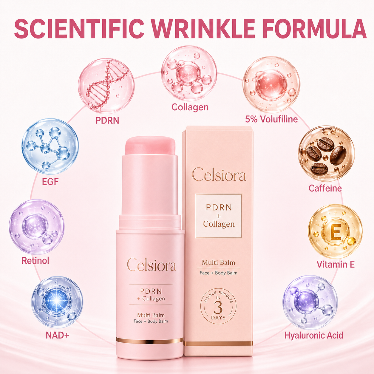 👩‍⚕️💙 💫Celsiora® PDRN + Collagen Wrinkle-Lift Tightening Serum Stick