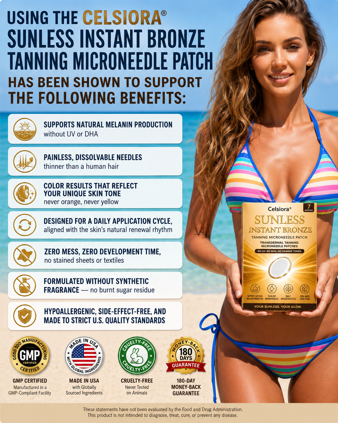 ☀️ Celsiora® 𝐒𝐮𝐧𝐥𝐞𝐬𝐬 𝐈𝐧𝐬𝐭𝐚𝐧𝐭 𝐁𝐫𝐨𝐧𝐳𝐞 𝐓𝐚𝐧𝐧𝐢𝐧𝐠 𝐌𝐢𝐜𝐫𝐨𝐧𝐞𝐞𝐝𝐥𝐞 𝐏𝐚𝐭𝐜𝐡