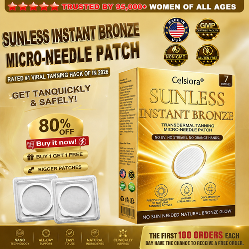 ☀️ Celsiora® 𝐒𝐮𝐧𝐥𝐞𝐬𝐬 𝐈𝐧𝐬𝐭𝐚𝐧𝐭 𝐁𝐫𝐨𝐧𝐳𝐞 𝐓𝐚𝐧𝐧𝐢𝐧𝐠 𝐌𝐢𝐜𝐫𝐨𝐧𝐞𝐞𝐝𝐥𝐞 𝐏𝐚𝐭𝐜𝐡