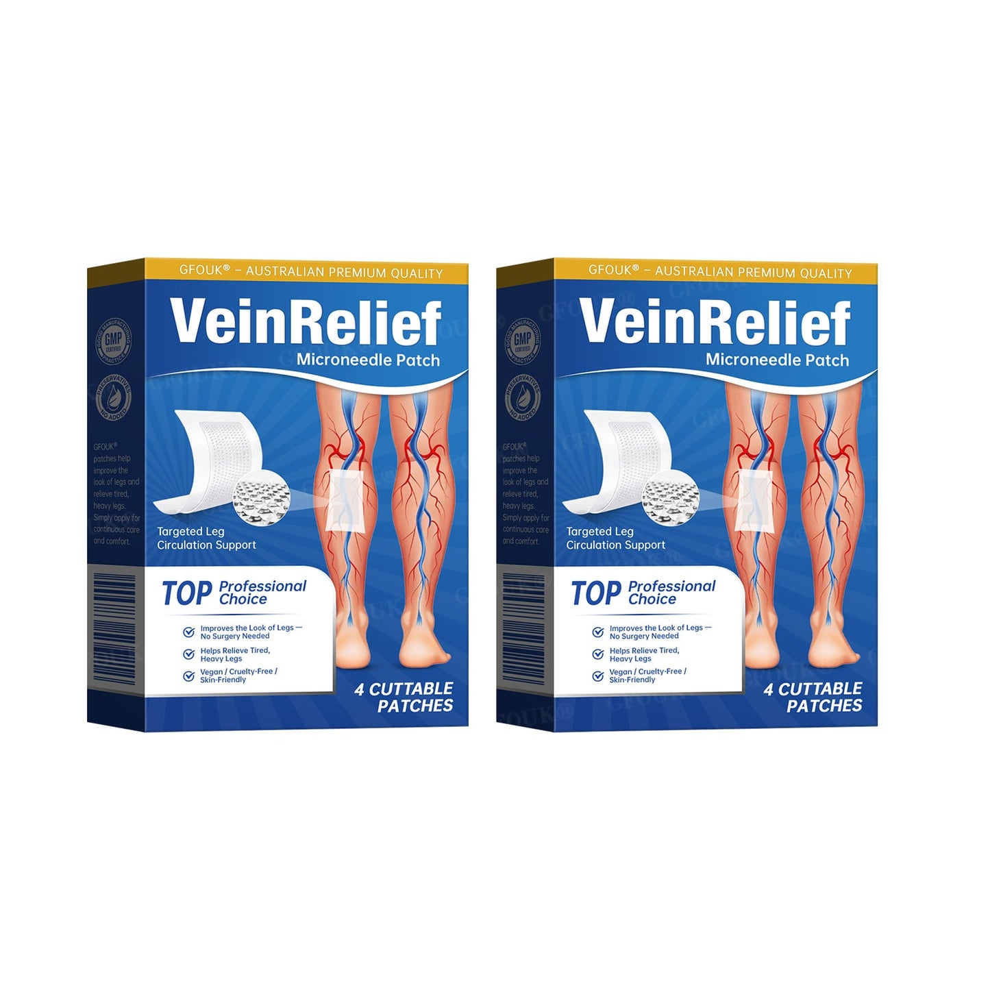 ✅GFOUK® VeinRelief Microneedle Patch ⚡Instant Relief, Long-Term Results