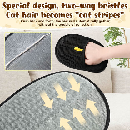 🔥Latest Technology🔥🐾🧤 Pet Hair Remover Electrostatic Gloves – Double-Sided Efficient & Washable Reusable