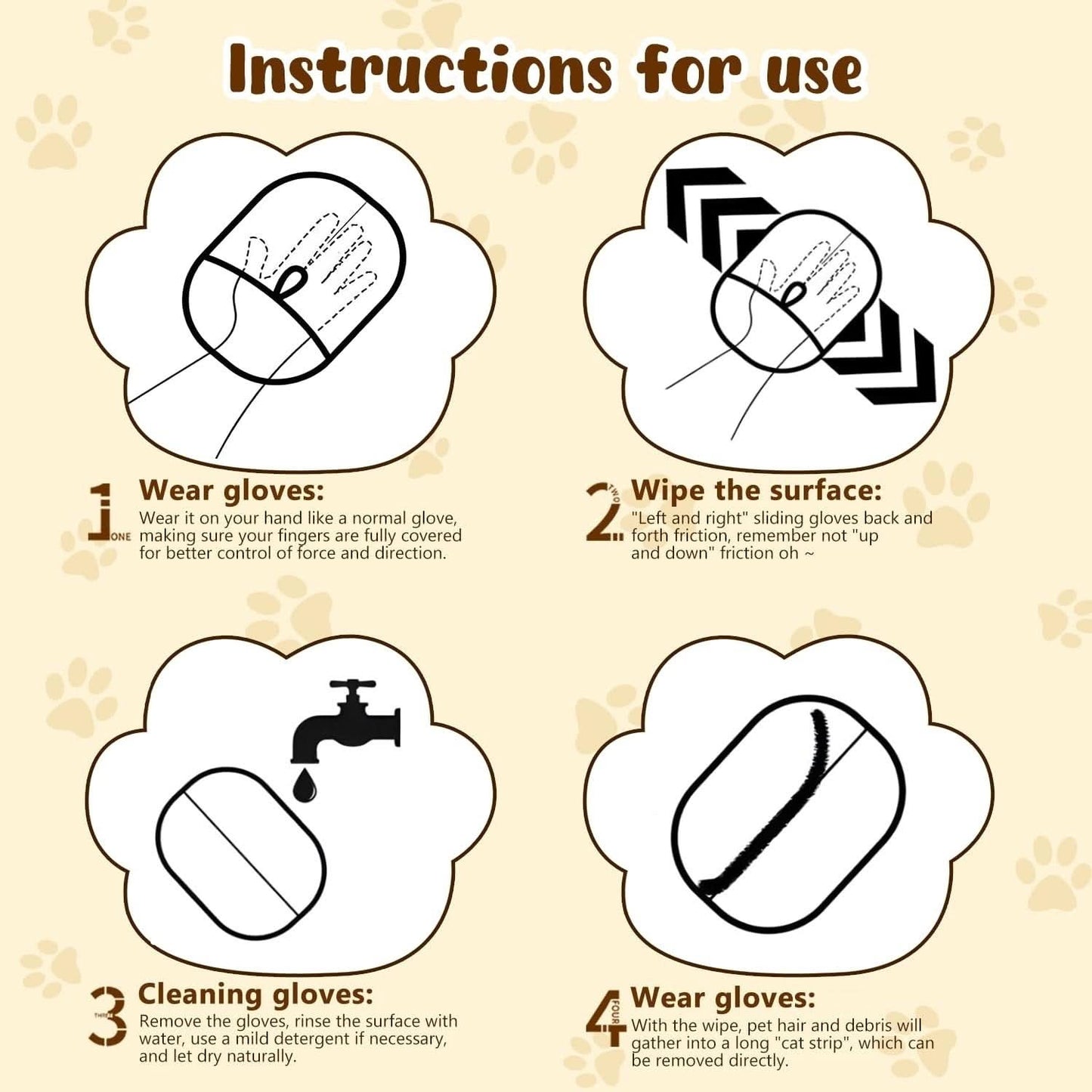 🔥Latest Technology🔥🐾🧤 Pet Hair Remover Electrostatic Gloves – Double-Sided Efficient & Washable Reusable