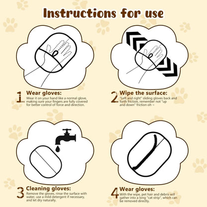 🔥Latest Technology🔥🐾🧤 Pet Hair Remover Electrostatic Gloves – Double-Sided Efficient & Washable Reusable