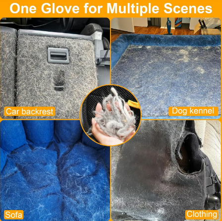 🔥Latest Technology🔥🐾🧤 Pet Hair Remover Electrostatic Gloves – Double-Sided Efficient & Washable Reusable