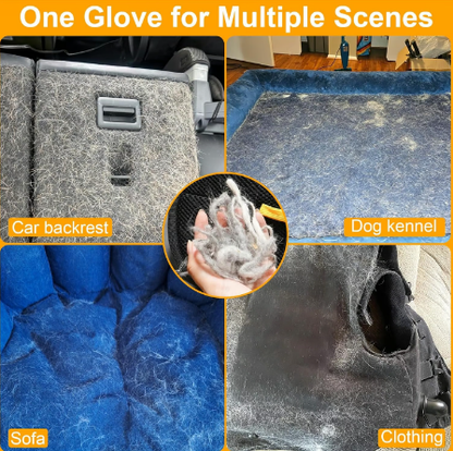 🔥Latest Technology🔥🐾🧤 Pet Hair Remover Electrostatic Gloves – Double-Sided Efficient & Washable Reusable